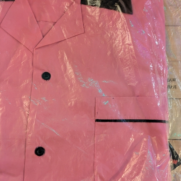 Crusing Pink Bowling Shirt with Black Accents Size Sm Nwt - Picture 3 of 8